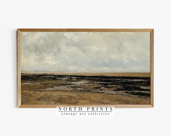 Vintage Coastal Beach Landscape Art Print