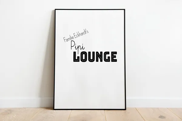 Personalized Pipi Lounge Poster for Bathroom Decor