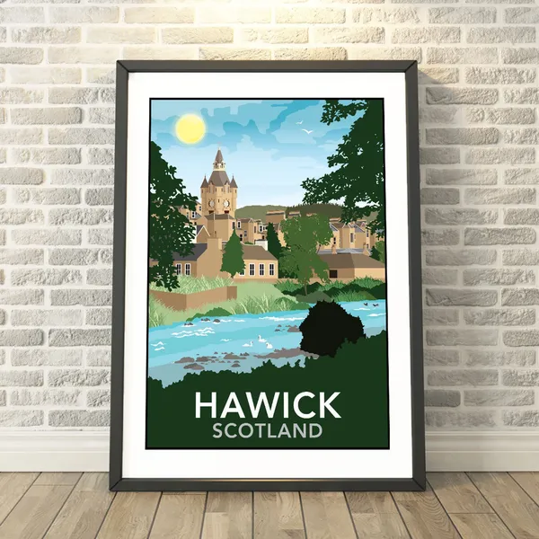 Hawick Scotland Memory Travel Poster