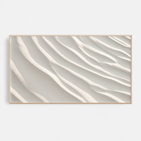 Neutral Coastal Sand Beachy Art, TV Wall Print