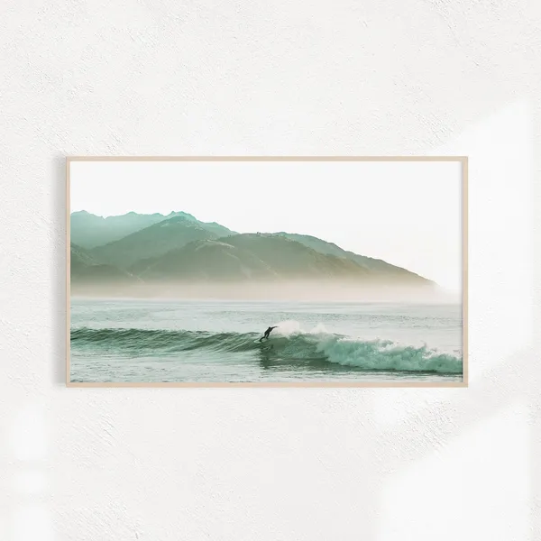 Surfing Nature Art for TV, Ocean & Beach Print