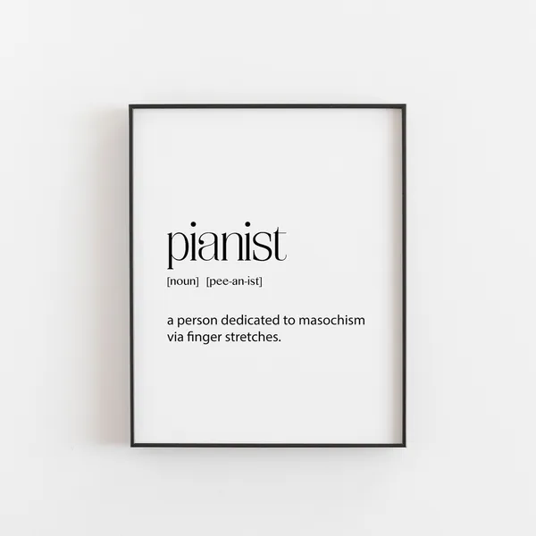 Pianist Definition, Musical Mastery Art Print
