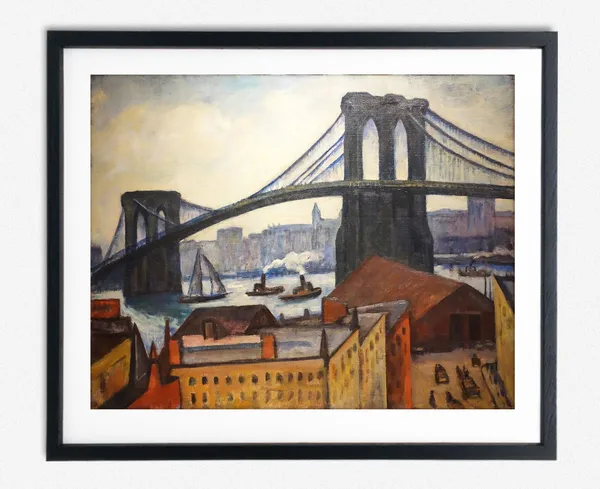 Samuel Halpert’s Brooklyn Bridge, New York Travel Poster