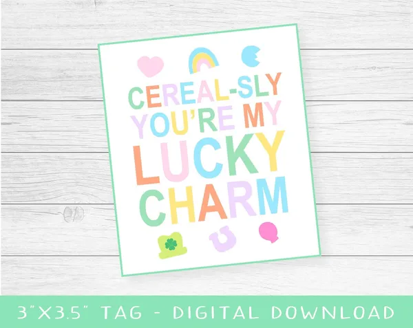 Cerealsly Lucky Charm Cookie Tag Poster Print