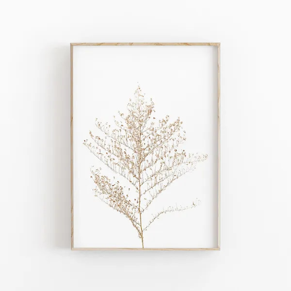 Botanical Herbs Beige Gallery Wall Art Print