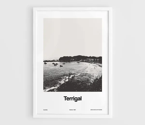 Terrigal Minimalist Travel Poster, Central Coast NSW
