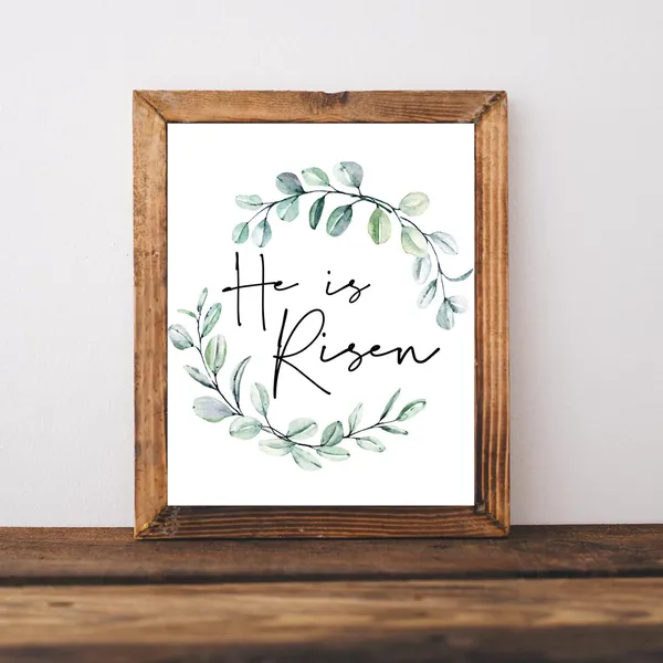 He Is Risen Christian Easter Religious Art Print