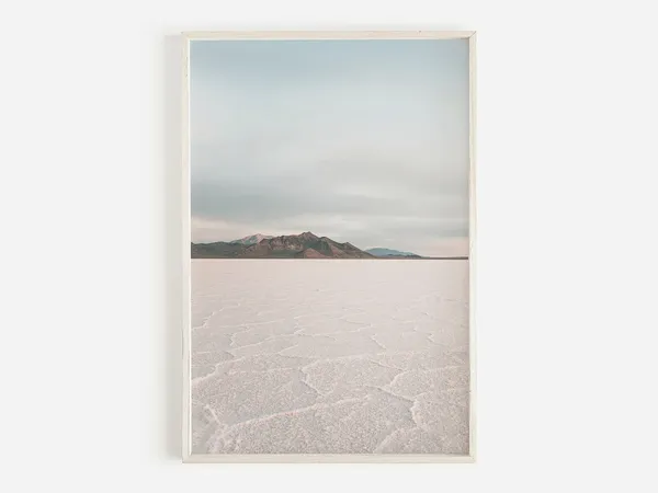 Bonneville Salt Flats Utah Minimalist Landscape Art Print
