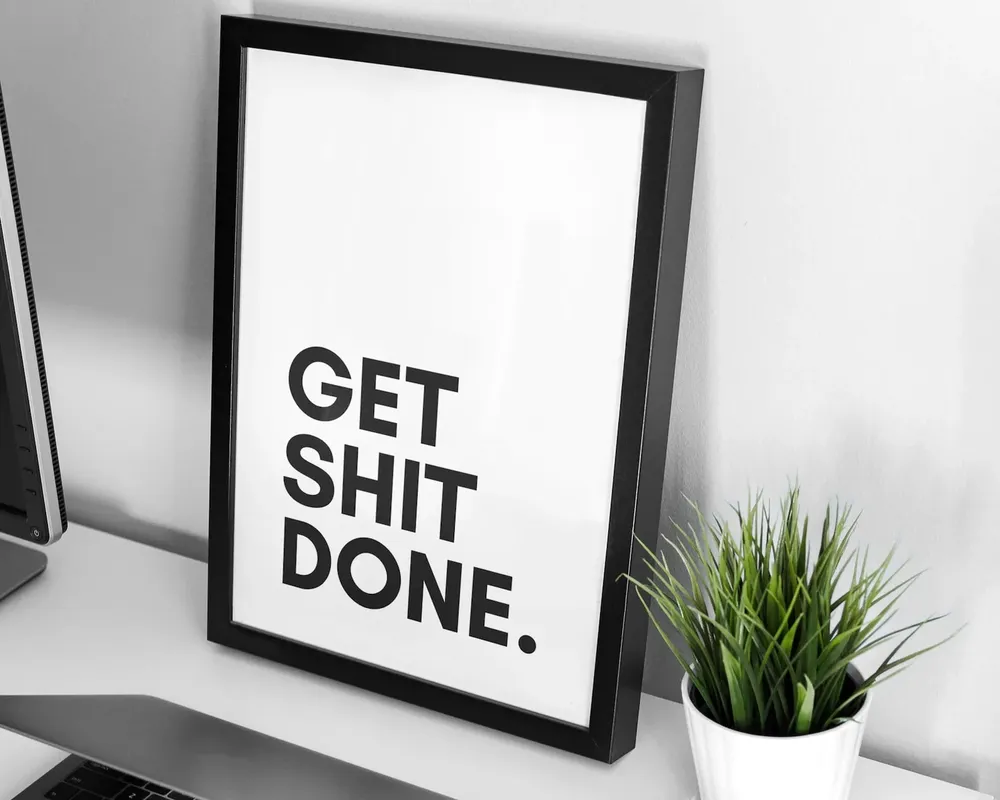 Get Shit Done Typography Art Print - Image 3
