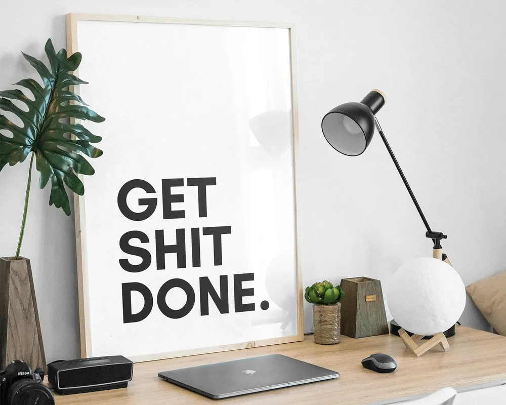 Get Shit Done Typography Art Print - Image 2