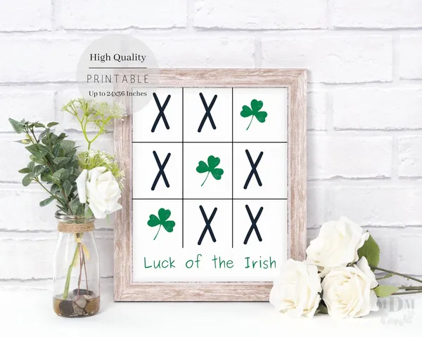 Lucky Clovers St Patricks Day Farmhouse Art Print