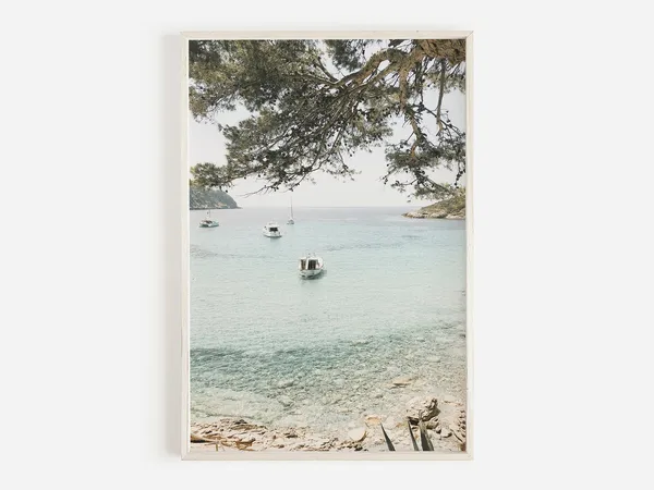 Capri Amalfi Coast Italy Travel Poster, Coastal View