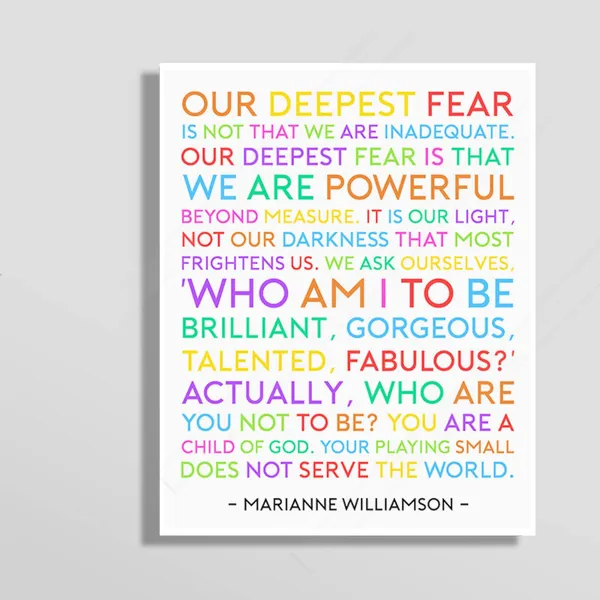 Marianne Williamson Inspirational Quote Art Print