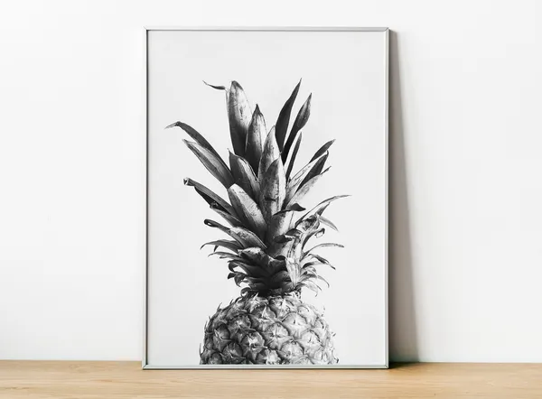 Pineapple Kitchen Retro Tropical Fruit Art Print