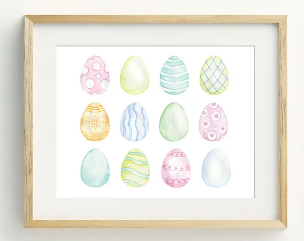 Easter Eggs Spring Decor Poster Print