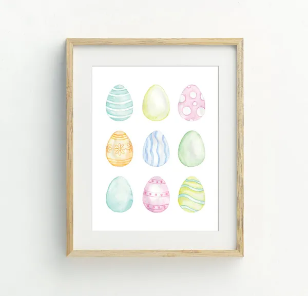 Easter Eggs Spring Decor Art Print