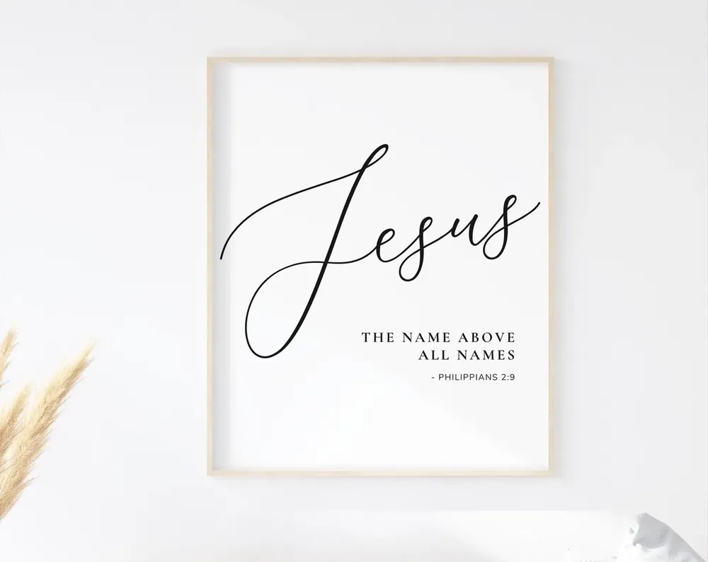 Philippians 2:9 Jesus, Name Above All Names Poster - Image 2
