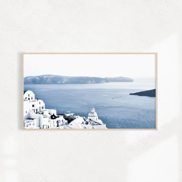 Greece City Travel Poster, Greek Cityscape Art