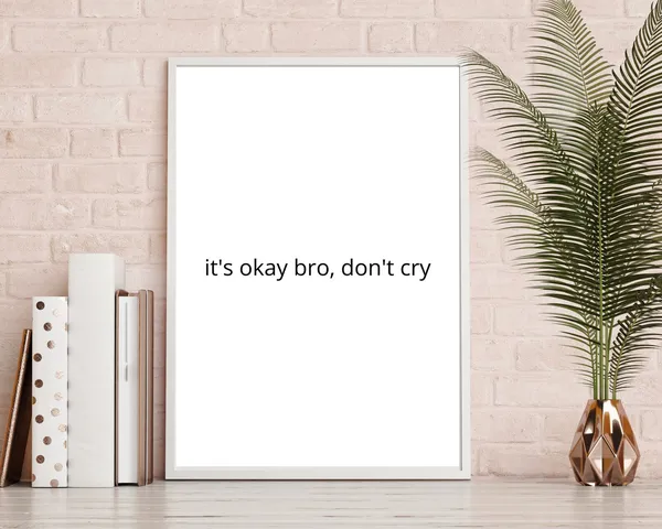 It's Okay Bro Don't Cry Wall Art Print
