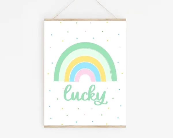 Rainbow St. Patrick's Day Kids Wall Art Print