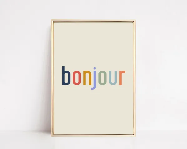 Bonjour French Home Decor Art Print