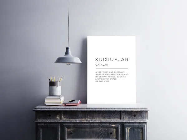 Xiuxiuejar Definition Word Poster, Modern Home Decor