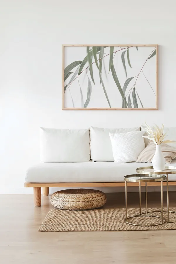 Eucalyptus Botanical Farmhouse Art Print, Horizontal