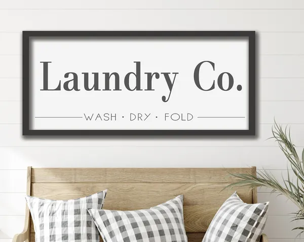 Laundry Room Sign, Farmhouse Style Wall Art