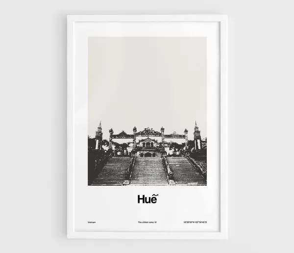 Hue City, Emperor Khi Nh Tomb Vietnam Travel Poster