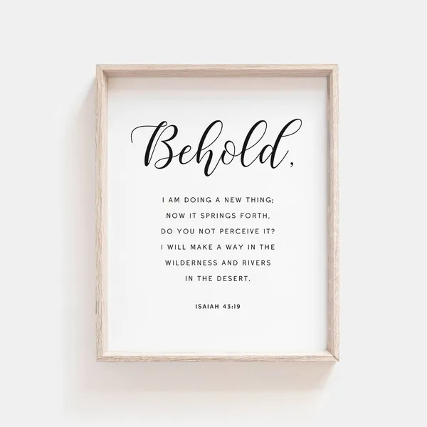 Isaiah 43:19 Bible Verse, Scripture Art Print