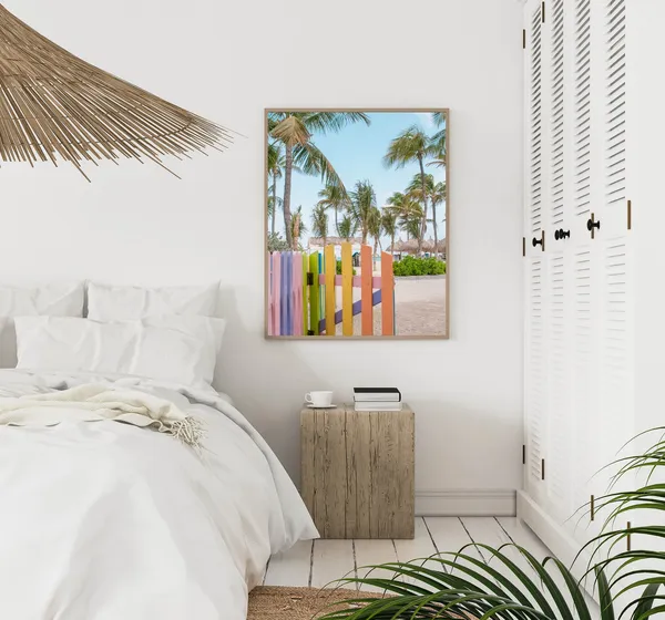 Aruba Beach Travel Poster, Coastal Wall Art Print