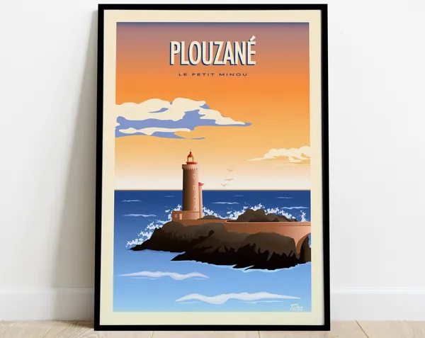 Le Petit Minou Travel Poster, Vintage Brittany