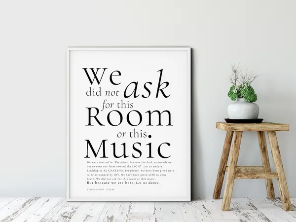 Stephen King 11/22/63 Quote Poster, Inspirational