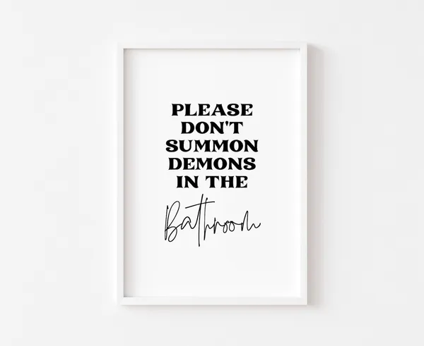 Please Don't Summon Demons Halloween Witch Art Print