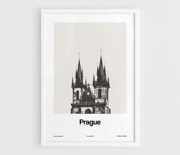 Prague Church of Our Lady Before Tyn Travel Poster