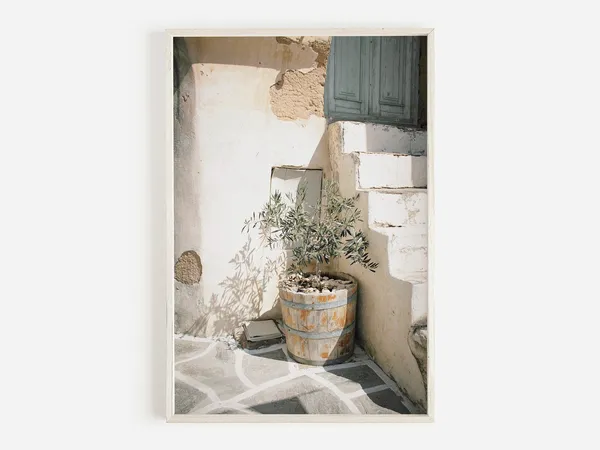 Puglia Italy Olive Tree Art Print, Ostuni Village