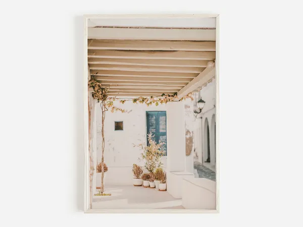 Paros Greece Print, Greek Village Coastal Wall Art