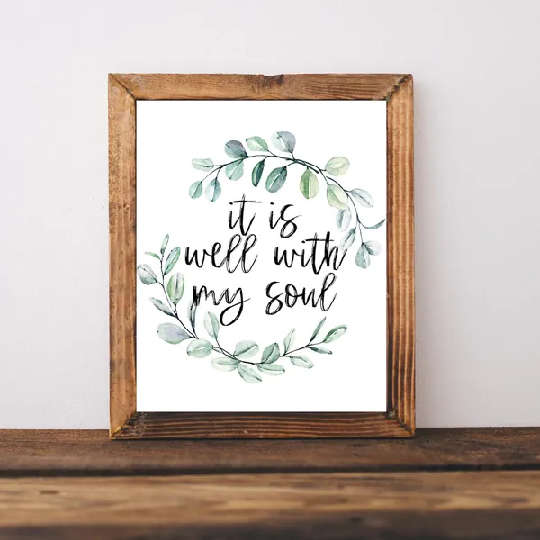 It Is Well With My Soul Sign, Farmhouse Art Print