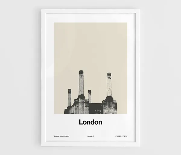 London Battersea Power Station Minimalist Art Print