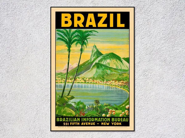 Rio De Janeiro Vintage Travel Poster, Brazil