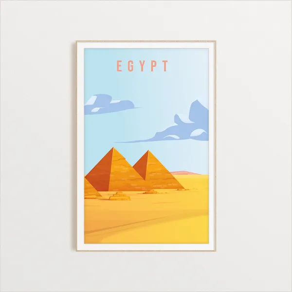 Egypt Travel Illustration Country Poster Art Print