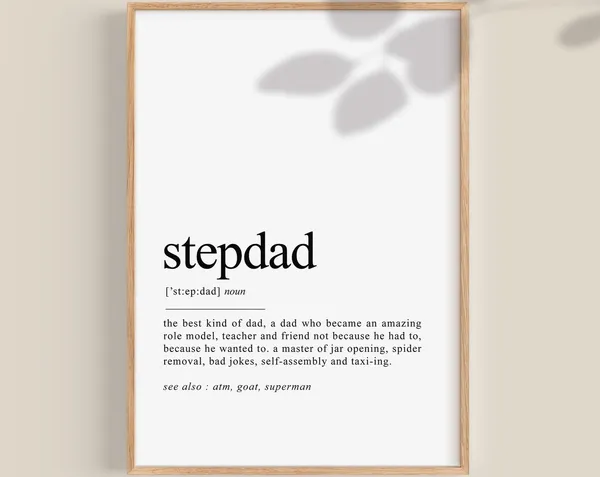 Step Dad Definition Father's Day Art Print