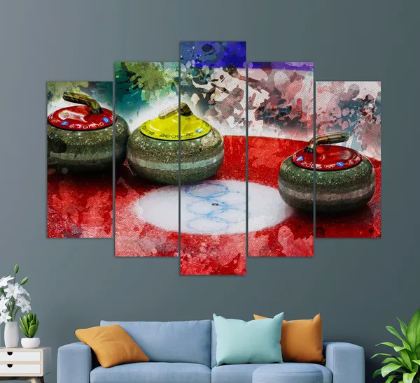 Curling Print, Abstract Curling Wall Art