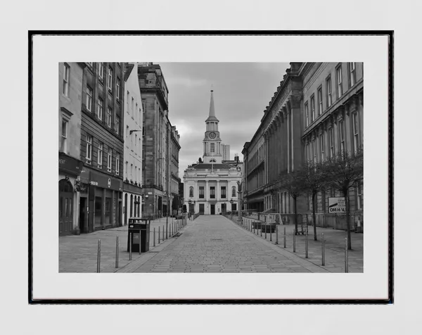 Glasgow Merchant City Black And White Art Print