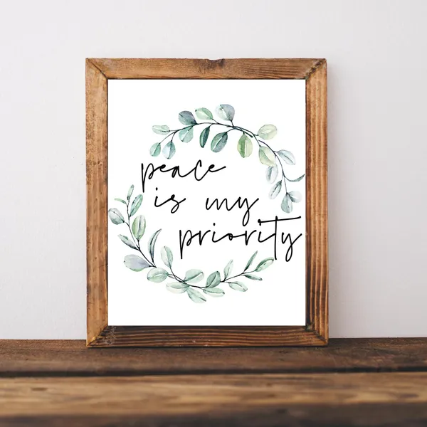 Therapist Peace Quote Art Print, Office Decor