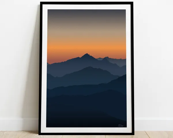 Alps Vintage Travel Poster, France Mountain Poster