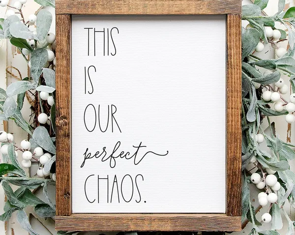 Perfect Chaos Family Signs, Farmhouse Wall Art Print