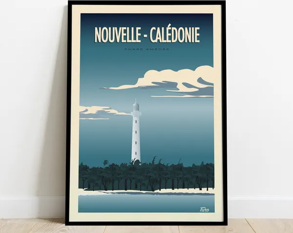 New Caledonia Vintage Travel Poster, Paradise Islands