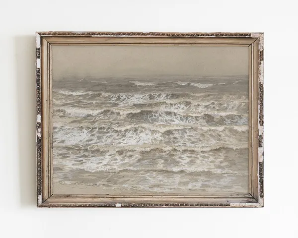 Ocean Beach Vintage Pencil Sketch, Nautical Art Print