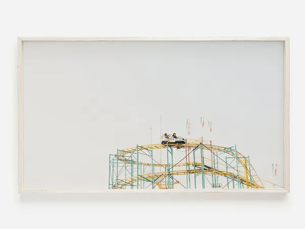 Summer Roller Coaster Theme Park Travel Poster